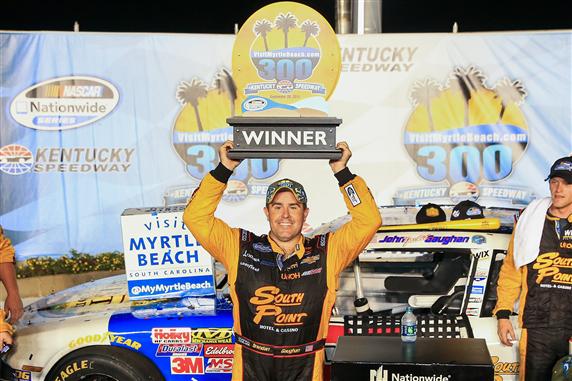 Read more about the article Nationwide | Thrilling restart gives Brendan Gaughan Nationwide win at Kentucky