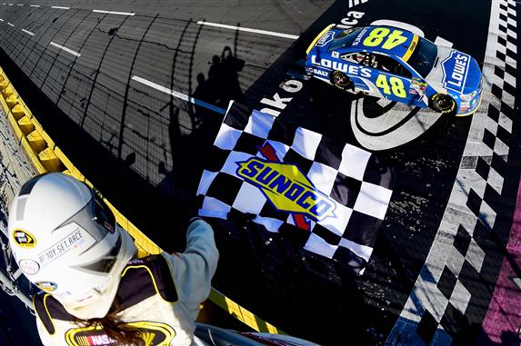 Read more about the article Jimmie Johnson triumphs at Charlotte as five Chase drivers fall on hard times